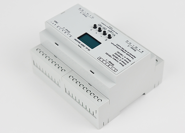 VJLight DD-16D - DMX декодер 16 каналов с двойной&nbsp;гальванической развязкой на DIN рейку.