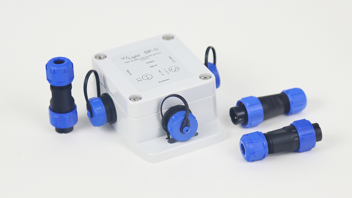 VJLight SP-1i - IP68 Усилитель DMX сигнала с двойной&nbsp;гальванической развязкой и индикаторами.