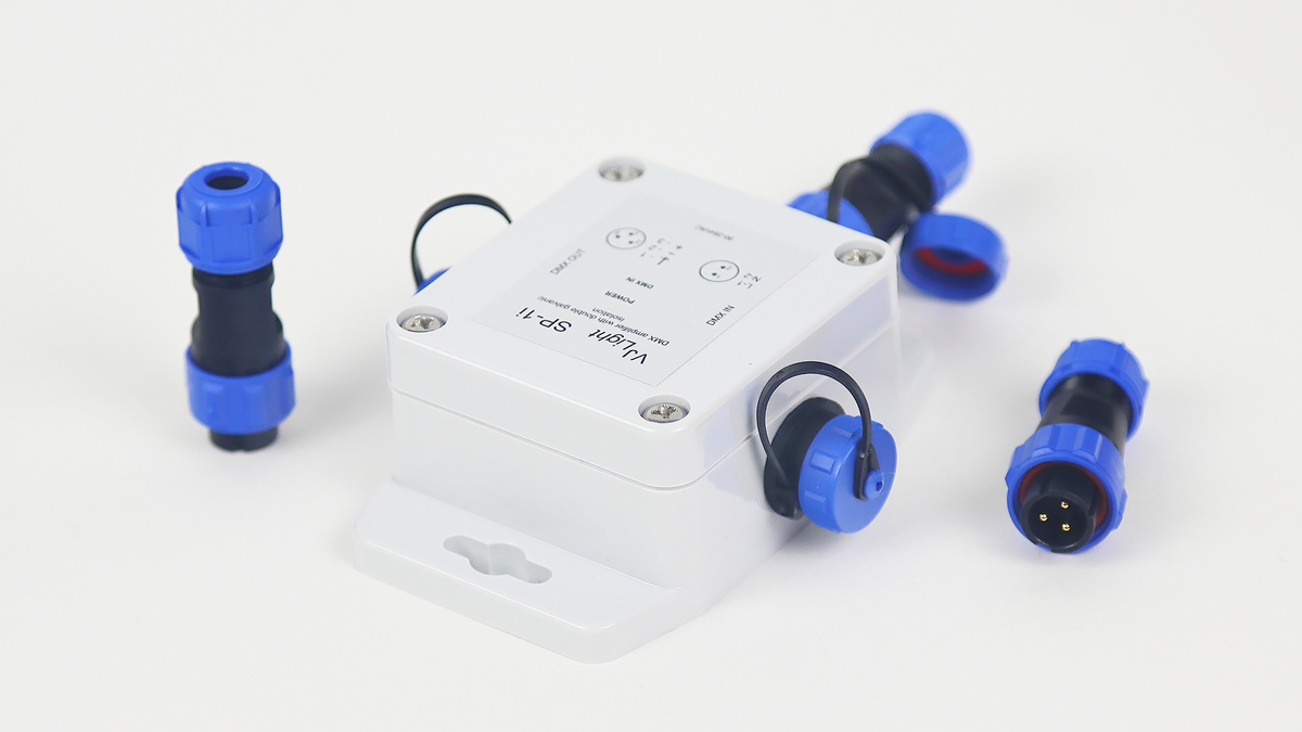 VJLight SP-1i - IP68 (IP67) Усилитель DMX сигнала с двойной&nbsp;гальванической развязкой и индикаторами.