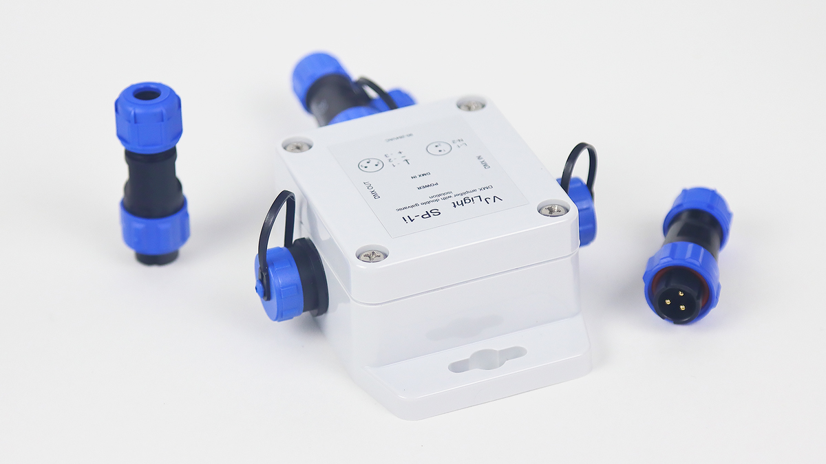 VJLight SP-1i - IP68 (IP67) Усилитель DMX сигнала с двойной&nbsp;гальванической развязкой и индикаторами.