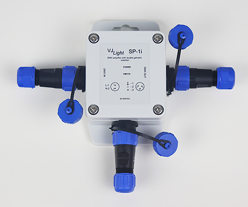 VJLight SP-1i - IP68 (IP67) DMX усилитель со свободным креплением. Show-Device.ru