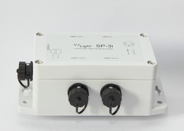 VJLight SP-3i - DMX сплиттер-усилитель IP68 (IP67) 3 выхода с двойной&nbsp;гальванической развязкой и индикаторами.