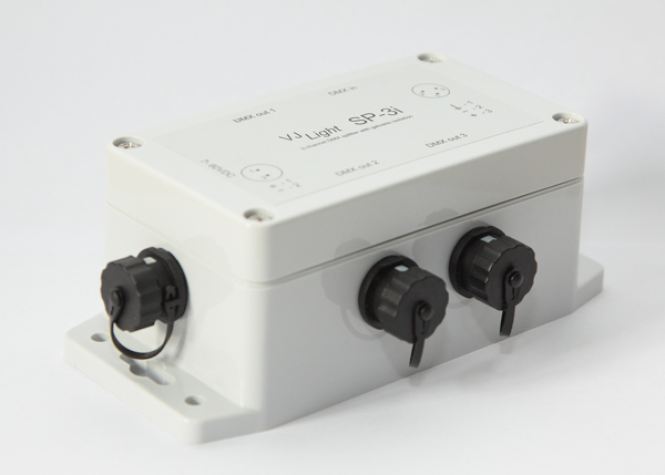 VJLight SP-3i - DMX сплиттер-усилитель IP68 (IP67) 3 выхода с двойной&nbsp;гальванической развязкой и индикаторами.