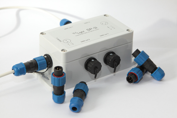 VJLight SP-3i - DMX сплиттер-усилитель IP68 (IP67) 3 выхода с двойной&nbsp;гальванической развязкой и индикаторами.