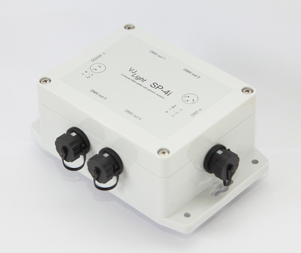 VJLight-SP-4i - IP68 (IP67) DMX сплиттер-усилитель 4 выхода с двойной&nbsp;гальванической развязкой и индикаторами