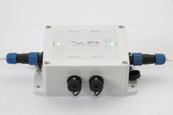 VJLight-SP-4i - IP68 (IP67) DMX сплиттер-усилитель 4 выхода с двойной&nbsp;гальванической развязкой и индикаторами