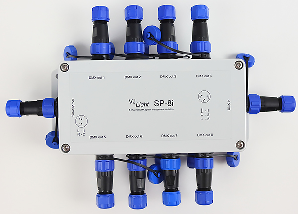 Show-Device.ru - IP68 (IP67) DMX сплиттеры со свободным креплением. Двойная гальваническая развязка и индикаторы. Всепогодные, герметичные, уличные.