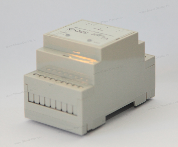 VJLight SPD-3i - DMX сплиттер-усилитель на DIN рейку 3 выхода с двойной гальванической развязкой и индикаторами
