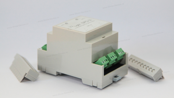 VJLight SPD-3i - DMX сплиттер-усилитель на DIN рейку 3 выхода с двойной гальванической развязкой и индикаторами