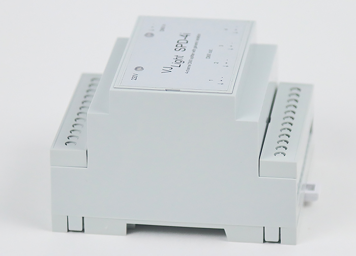 VJLight SPD-4i - DMX сплиттер-усилитель на DIN рейку 4 выхода с двойной гальванической развязкой и индикаторами