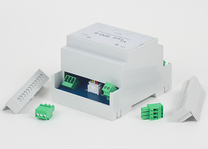 VJLight SPD-4i - DMX сплиттер-усилитель на DIN рейку 4 выхода с двойной гальванической развязкой и индикаторами