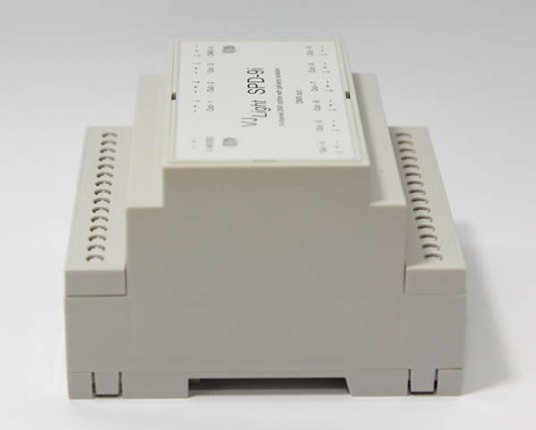 VJLight SPD-9i - DMX сплиттер-усилитель на DIN рейку 9 выходов с двойной гальванической развязкой и индикаторами
